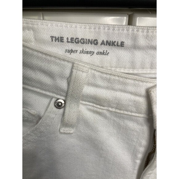 AG Adriano‎ Goldschmied The Legging Ankle White Jean Raw Hem Size 25 NEW - Picture 2 of 7